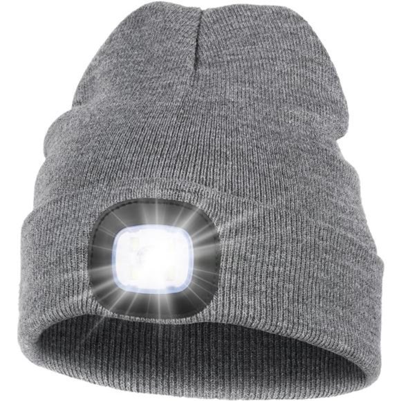 Unisex LED Beanie with Light, USB Rechargeable Hands Free LED Headlamp Hat - Picture 1 of 6